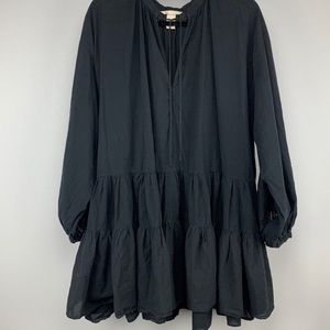 H&M tiered black tunic dress / beach cover up